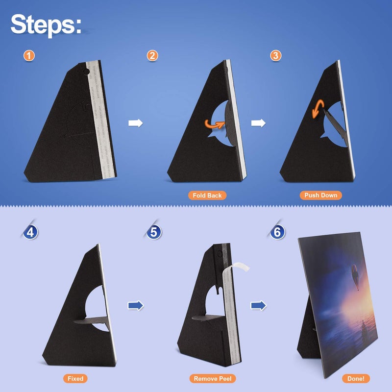 لينيكو حامل خلفي لاصق ذاتي أسود من لاينكو، 5 بوصات، عبوة من 25 قطعة - Image 4